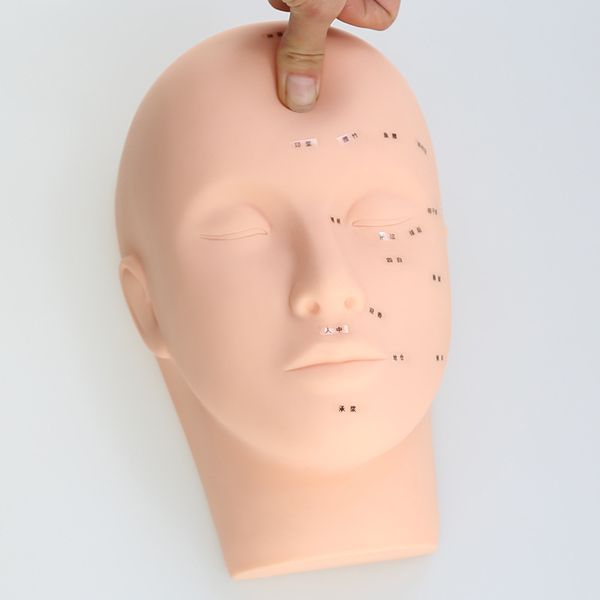 Modelo de sal￣o de beleza Mannequin Head Acuppoint Sylehash Massagem Facial Management Skin