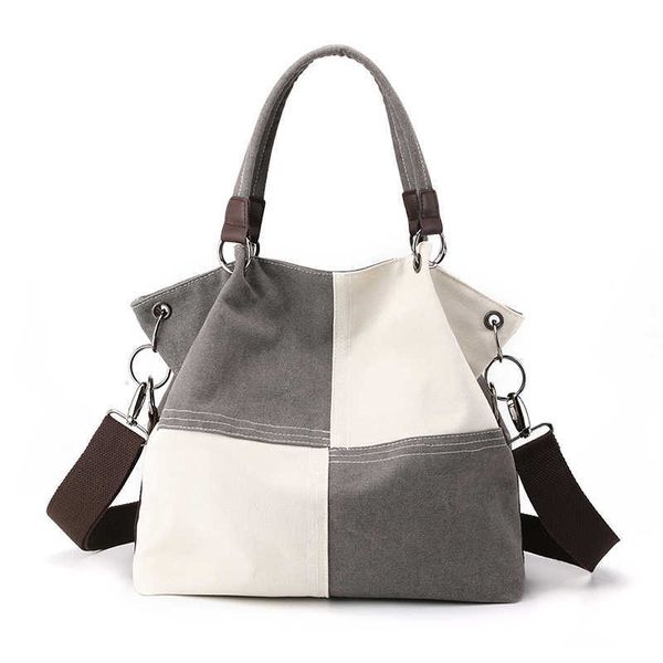 Hands s Hot bags Stile messenger femminile Designer Patchwork Canvas Tote da donna Borsa a tracolla da donna Bolsos