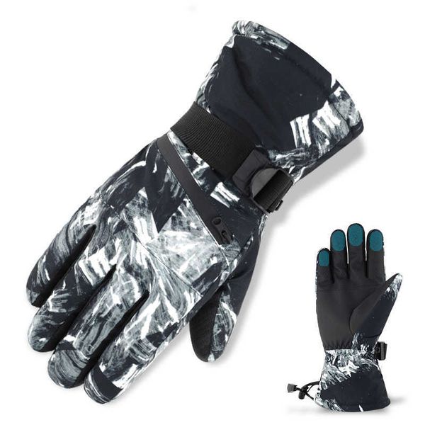 Ski Handschuhe Männer Frauen Ultraleicht Wasserdichte Winter Warme Snowboard Motorrad Reiten Schnee wasserdichte handschuhe Günstige L221017