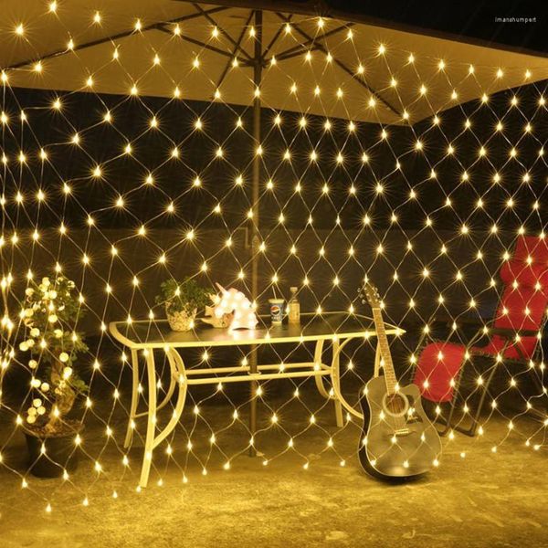 Strings Thrisdar 6 4m 864 LED Mesh Net Fairy Light Outdoor Starry Star Christmas String Ghirlanda per Natale Festa di nozze Vacanza