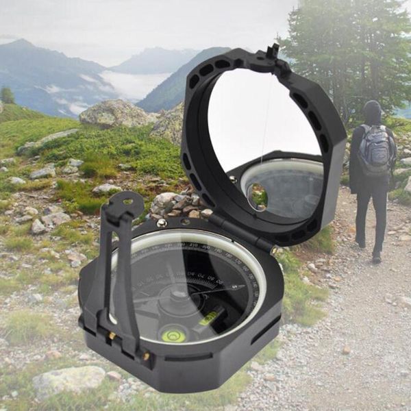 Gadgets ao ar livre Camping Compass Mirror com bolso de sobrevivência de bolsas de transporte para o bolso para