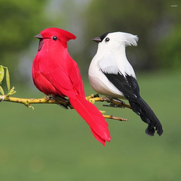 Gartendekorationen Kreative Schaumfeder Künstliche Papageien Nachahmung Vogel Figur Ornament Tier Für Zuhause Hochzeit Dekor DIY Party