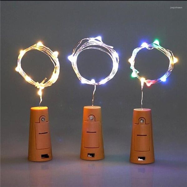 Saiten 2M 20Led Glas Wein LED String Licht Kork Geformte Flasche Stopper Lampe Weihnachten Party Dekoration