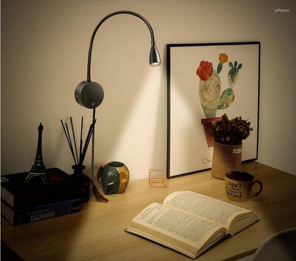 Tischlampen Readingschischlampe mit Schalter Europäischer Stecker LED-Leuchten Innenmond-Bett für Büro-/Studien-/Arbeitsbeleuchtung AC85-265V