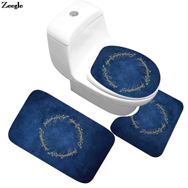 Tappeto da bagno assorbente da bagno in microfibra set di tappeti per la toilette anti-slip in memory foam a forma di U 220504