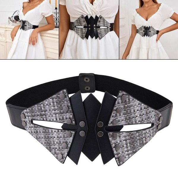 Cinture Corsetto gotico punk Cintura larga Cintura femminile Pelle PU Vita da donna per abiti da sposa Gonne Costume decorativo