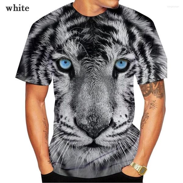 Männer T Shirts 2022 Männer der Tiger 3d Kurzarm Kleidung Kreative Tier Digital Oansatz Druck T-Shirt Frauen Tops XS-5XL