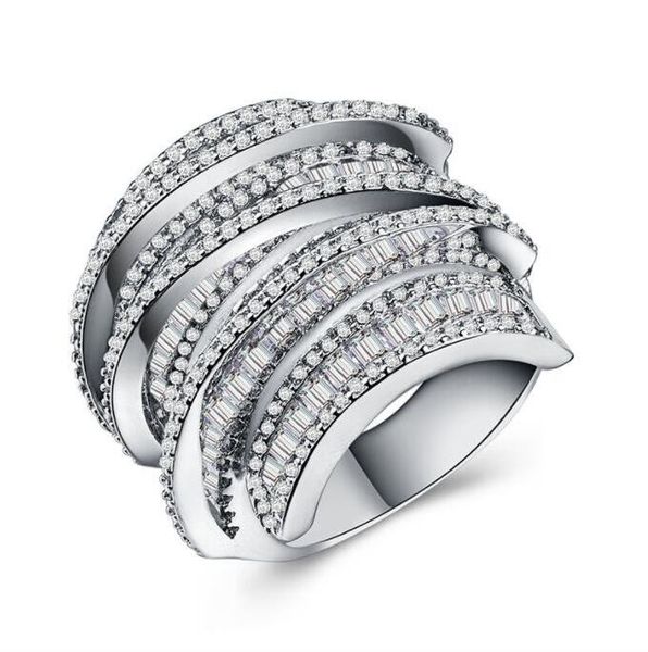 Full Princess Cut Luxury Rings Schmuck 925 Sterling Sapphire Sapphire Simulierte Diamant -Edelsteine ​​Hochzeitsringe