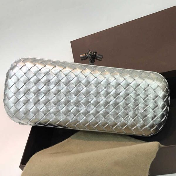 Abendtaschen Vintage Satin Weave Leder Abendbeutel Multifunktional Clutch Damen Neue Schmuckschachtel Kosmetikbeutel Mode vielseitige Design -Spleißbeutel