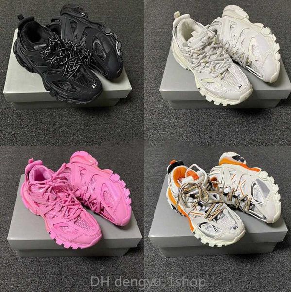 2022 Track 3.0 2 Freizeitschuhe Herren Damen Paris Gelb Rosa Schwarz Sport Freizeitschuh Trainer Sneakers BalencaigaGröße 36-45