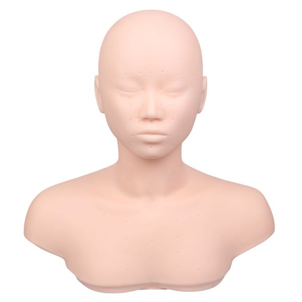 Mannequin Head com modelo de ombro para lavar o gestão da pele Salão de beleza