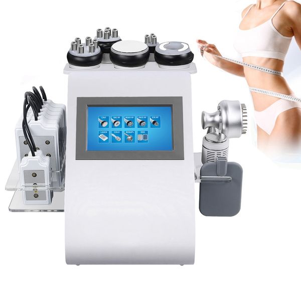 Zayıflama Makinesi 9 In 1 Vakum Lazer Radyo Frekansı RF 40K Cavi Lipo Zayıflama Ultrasonik Liposuction Kavitasyon Makinesi Yüz Kaldırma Vücut Şekli