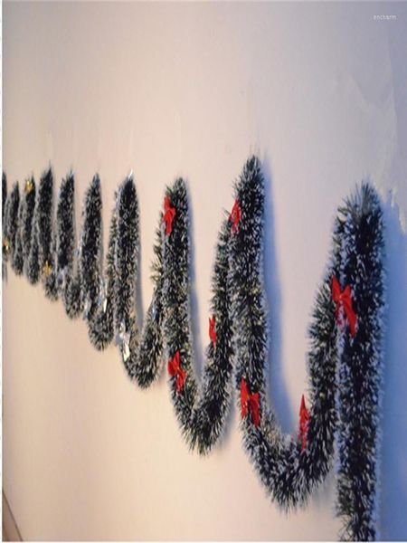 Weihnachtsdekorationen 2022 Kieferngirlande Frohe Baumdekoration Streifenband