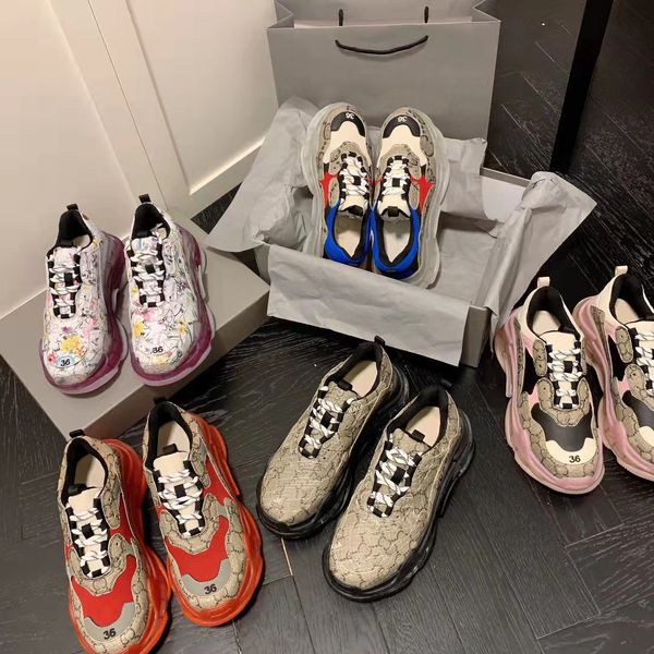 Designer Luxury plataforma vintage sapatos casuais sneakers sneakerss booster booster t￪nis masculino feminino t￪nis de t￪nis feminino t￪nis tigre tigre imprimido