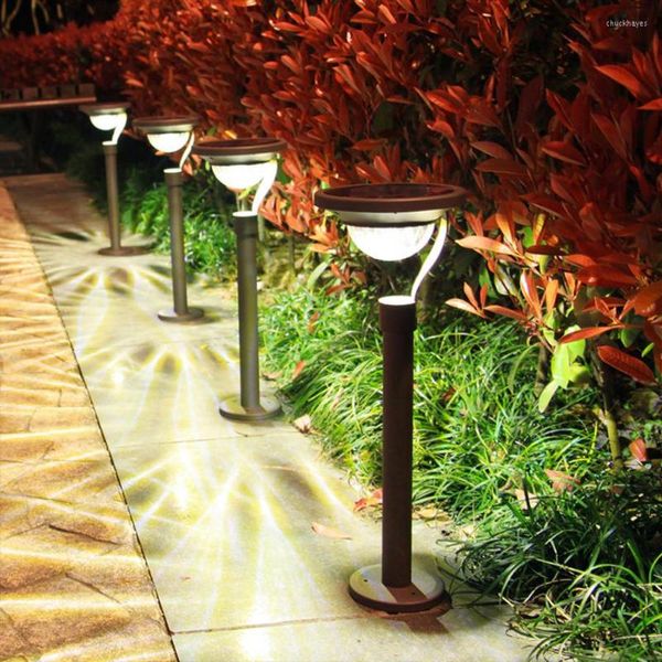 Thrisdar Outdoor Garden Solar Pillar Lawn Light Villa Park Post Lamps Landscape Pathway Patio Bollard