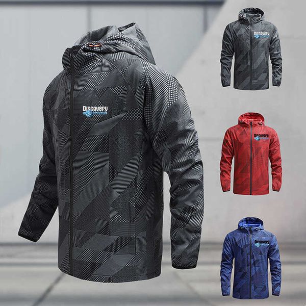 Jackets masculinos Discovery Discovery Men's Street Camo Jaqueta de Windbreaker outono Winter Wind Cycling Wear Pilot Hoodie Men Travel Camping Jacket T221017