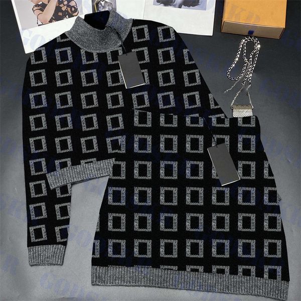 Платье с двумя кусочками винтажные свитер юбки Классические жаккардовые платья для женщин Зимние вязаные свитера