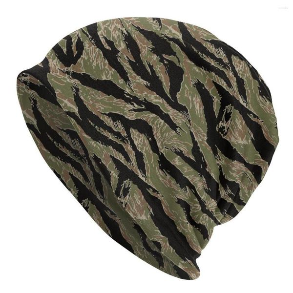 Berets Tiger Stripe Camo Bonnet Beanie Strickmützen Männer Frauen Erwachsene Militärische Taktische Tarnung Warme Winter Skullies Beanies Cap