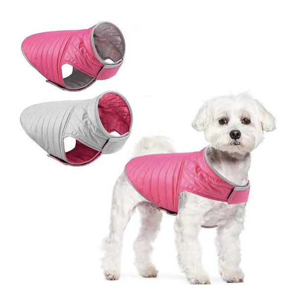 Hundebekleidung Winter-Hundekleidung für kleine große Hunde Reversible wasserdichte Weste Warme Daunenjacke Haustiermantel Chihuahua Französische Bulldogge Kleidung T221018