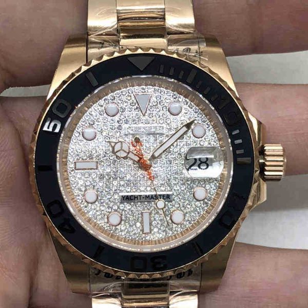 Designer Rolesx rolxes SUPERCLONE ES 4130 3K N C Data 7750 9001 aaaaa Orologio meccanico da uomo di lusso Automatico Rose Stone Machinery per R's Yacht Swiss es Bra