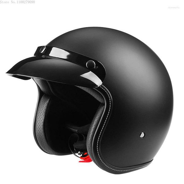 Motorradhelme Vintage Helm Retro XXL Hälfte für Männer Radfahren Elektroroller Motocross Schutz Zubehör Kaciga
