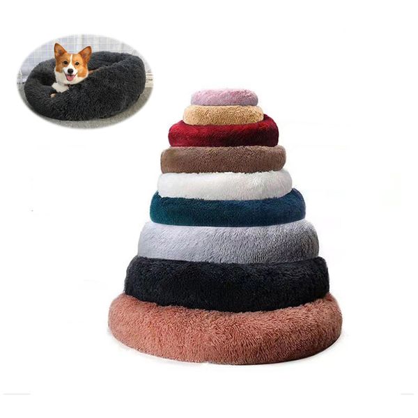 Cuccia per animali domestici Nido rotondo rimovibile Peluche Scommessa per gatti Forniture calde Cuccia per cani Tappetino per animali domestici