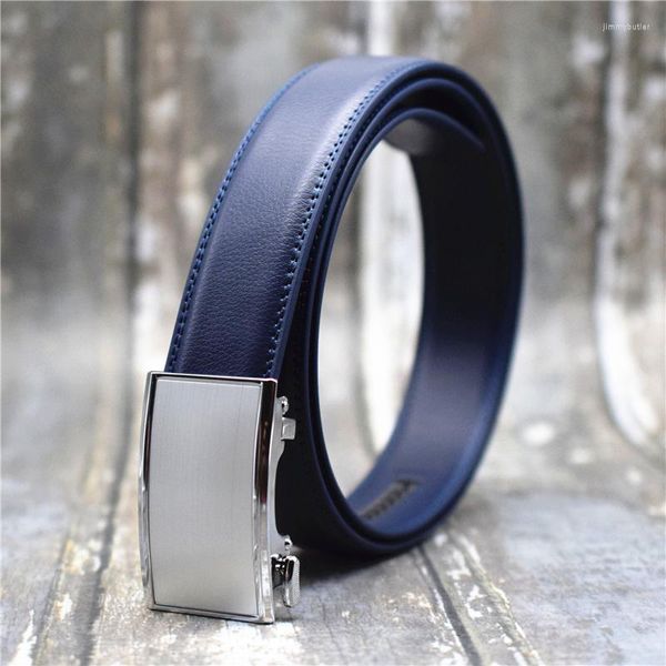 Celra cinto de couro de vaca para homens preto/branco/azul/vermelho/café/marrom strap machado 100-130cm Designer automático de fivela de 3,5 cm de largura