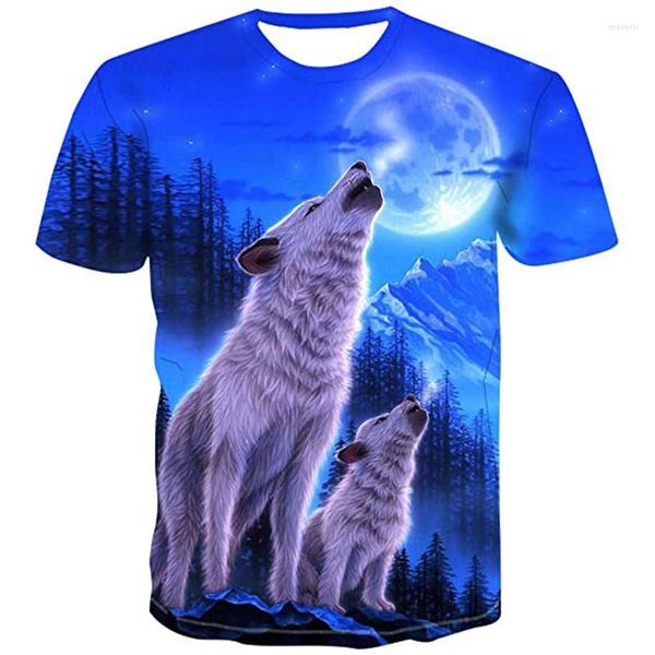 T-shirt da uomo 2022 Menm e donne Coppia Animal Print 3D T-shirt da uomo Summer Street Manica corta Camiseta Girocollo Casual Tops Tees