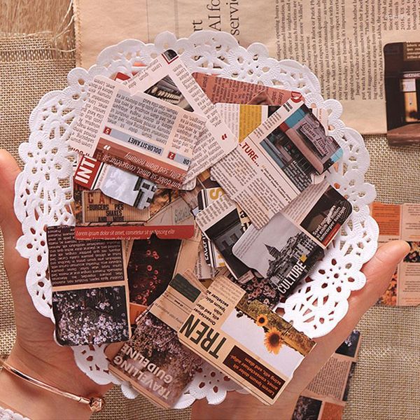 Hediye Sargısı 24 PCS/LOT RETRO EL HESAP DIY Scrapbooking Defter Dergi Dekorasyon Malzemeleri için Malzeme Kağıdı