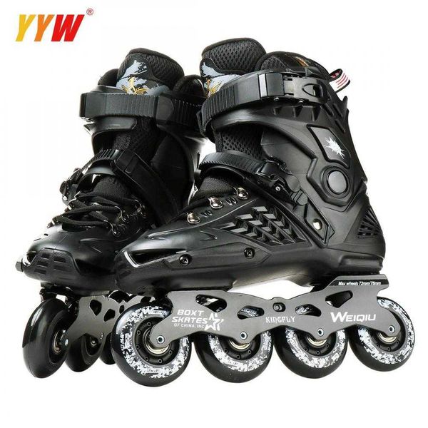 Buz patenleri Erkekler ve Kadınlar İçin Yetişkin Silindir Sıralı Silindirler Roller Profesyonel Erkekler Tek Sıralı Açık 4 Tekerlekli Buzkun Ayakkabıları L221014