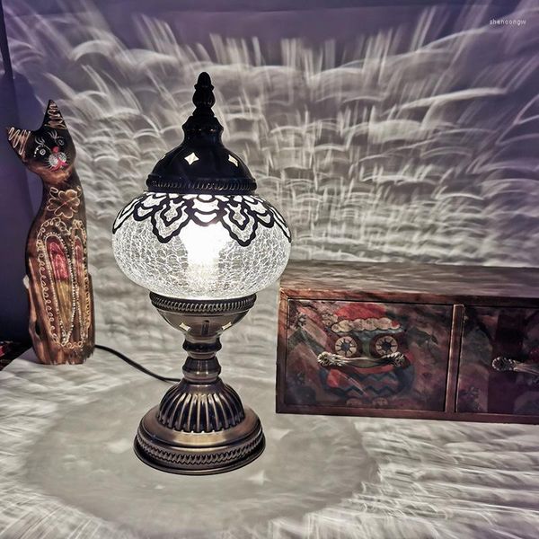 Masa lambaları TuoDing Aydınlatma Kristal Lamba Cam Kahve Dükkanı Bar Kapalı