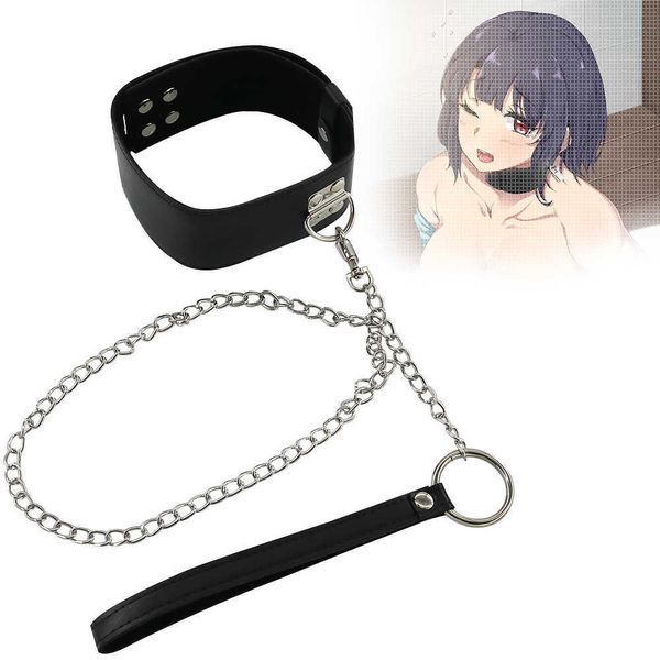 Articoli di bellezza Slave Lock BDSM Bondage collo sexy collare e guinzaglio giocattoli per coppie