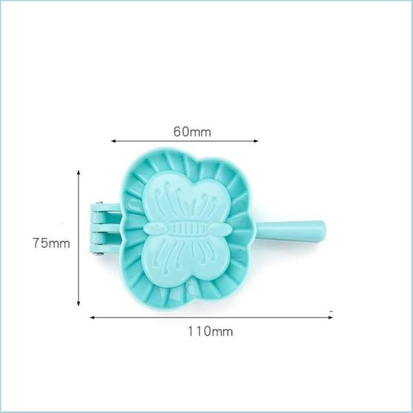 Backformen Herz Blume Schmetterling Form Massivfarbe Kunststoff DIY Backen Mod Einfache Küche Werkzeug Knödel Maker 3 L2 Drop Del Dhz4Z