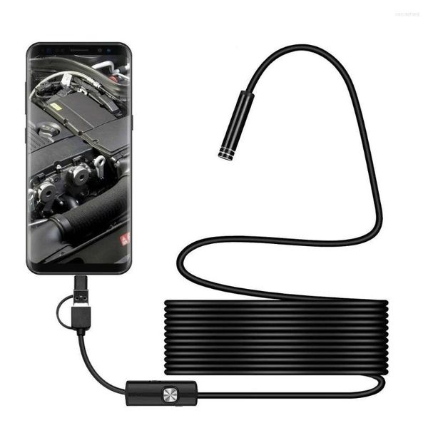 Rohr Miniatur Kamera 1 m bis 5 m 7mm 3 In 1 HD Android Telefon Computer Endoskop Reparatur schloss Wasserdicht Für Motor Detektor