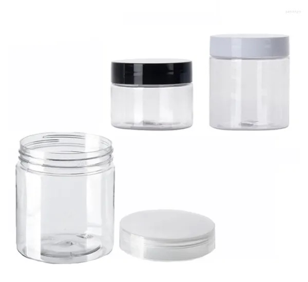 Garrafas de armazenamento frascos 10/20/30pcs 100ml 120ml 150ml jarro de plástico transparente Recipientes de cosméticos vazios Box de viagem garrafa 200ml 250ml