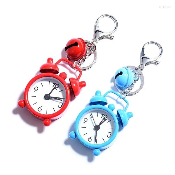 Schlüsselanhänger Nette Mini Wecker Kreative Paar Tasche Schlüssel Anhänger Anti-verlust Kleine Glocke Metall Ring Auto Kette Geschenk