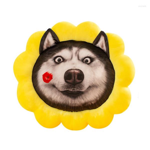 Kissen aus weichem Plüsch, Husky-Hund, 3D-gedruckt, Samojede, Überwurf, kreative Heimdekoration oder Geschenke