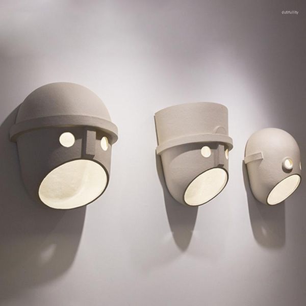 Lampade da parete Nordic Creative Mask LightLampada di design olandese Soggiorno Sfondo Sconce Led El Lighting