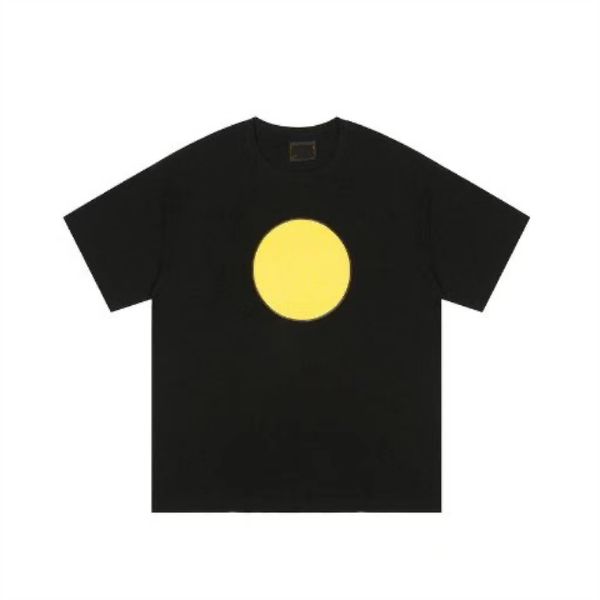 Camiseta feminina desenhada curta de alta qualidade camiseta básica para homens e mulheres casal tees smiley face impressão oversize versão estrela manga moda qw