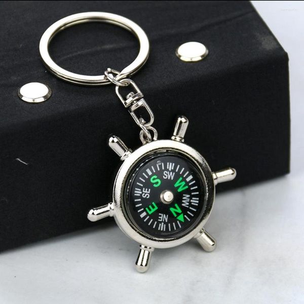 Chavedias para caminhada vela de sonho helmsman bússola key anel de leme de leme marinheiro marinheiro cadeia mulher mulher presente de aniversário charms jóias