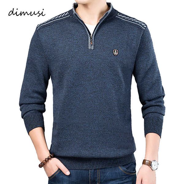 Blusas masculinas Dimusi Autumn Winter Mens Sweater Casual espesso quente Cashmere Turtleneck Men Slim Fit Classic Sweaters Knitwear Roupas T221019