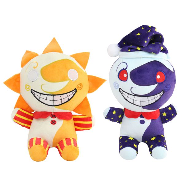 Novo FNAF Sundrop Plush Dolls Toys Security Breach Sunrise FNAF Boss Sun Moon Joker Game Game Doll Gift