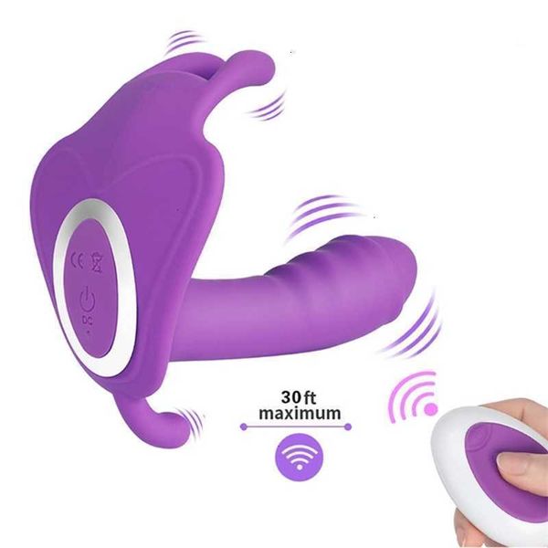 Sexspielzeuge Massagegeräte Unsichtbares Tragen Schmetterling Drahtlose Fernbedienung Weiblicher Vibrator Masturbation Sexspielzeug Produkte