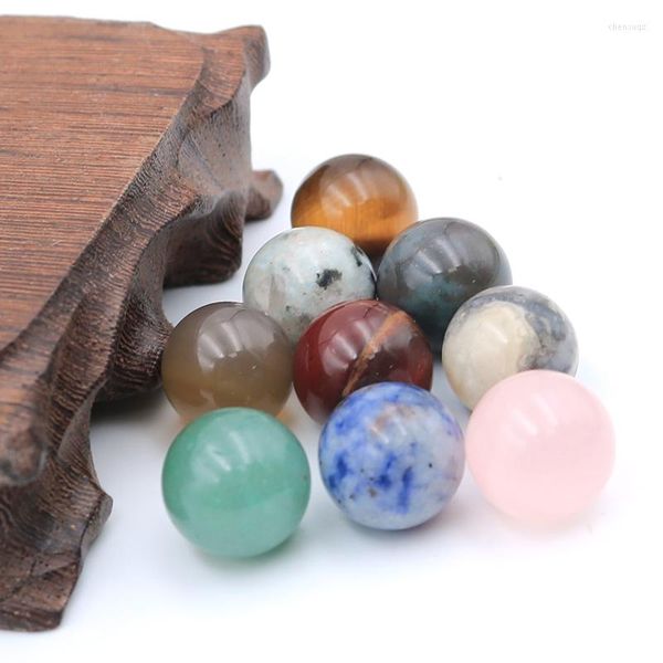 Collane con ciondolo Pietra naturale Rotonda Guarigione Waterdrop Gemsone Reiki Charms Perline Nessun foro per la creazione di gioielli Accessori per collane all'ingrosso