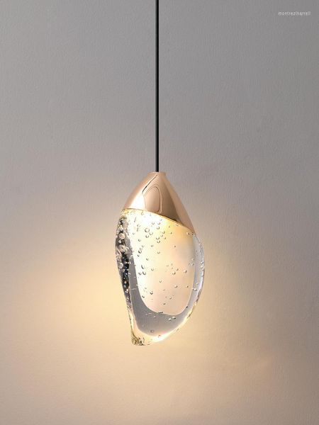 Anhänger Lampen Moderne Nacht Kleine Led Kronleuchter Kristall Droplight Mini 1 Pc Luxus Kreative Nordic Esszimmer Küche Beleuchtung