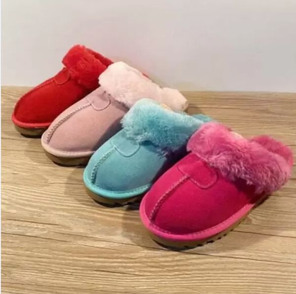 Hot Sell Aus Classic Cotton Slippers Botas de neve Sapatos femininos de pijamas casuais casuais desgaste de algodão não deslizante Mulheres homens com cartão de pó de lindos presentes