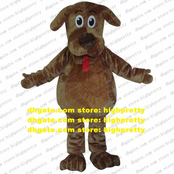 Brown Wags The Dog Mascot Costume Fofo Fur Wags Labrador Rottweiler Personagem Adulto Clube Atividades Família Presente zx732