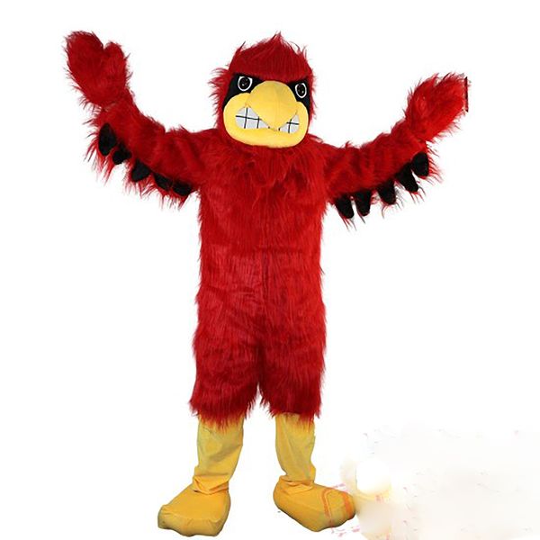 Costume da mascotte professionale Red Eagle Cartoon Adult Festival Outfit Dress Halloween Party