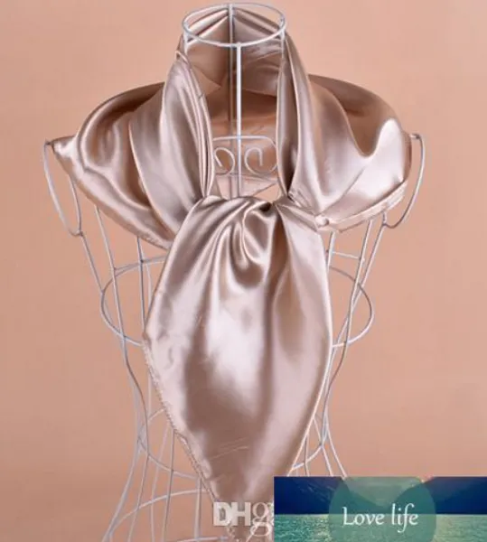 Qualität Solide Satin Royan Seide Hijabs Quadrat Schal Halstuch Schals 50 teil/los