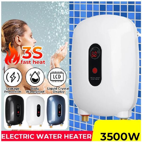 3500 W Electric Whot Water Water Water 3 secondi di riscaldamento istantanea istantanea Cancellaio del riscaldatore per bagno senza serbatoio Controllo temperatura